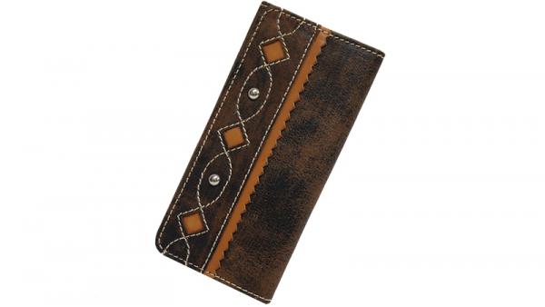 кожаный шипованный кошелек