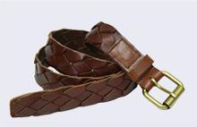 кожаный плетеный ремень ручной работы