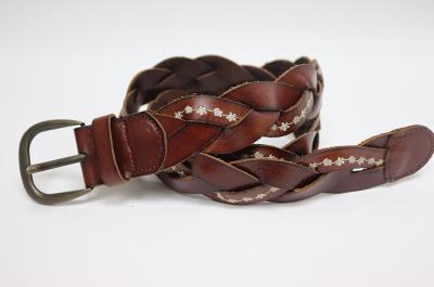 тисненая кожаная полоска+ однотонная кожаная полоска