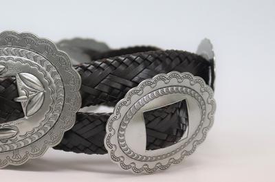 Плетеный кожаный ремень ручной работы