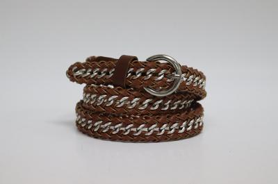 Плетеный кожаный ремень ручной работы