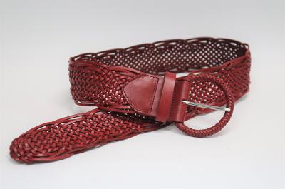 Плетеный кожаный ремень ручной работы