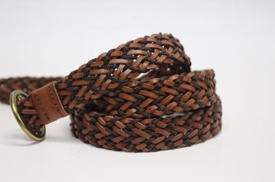 Плетеный кожаный ремень ручной работы