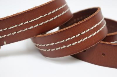 Прошитый ремень из кожи
