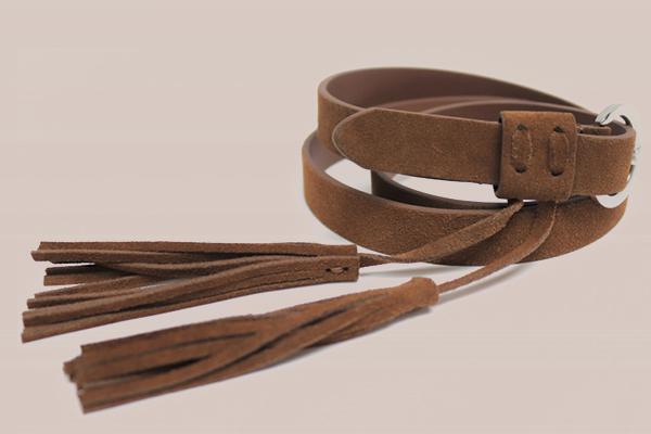 Ремень из коровьей замши