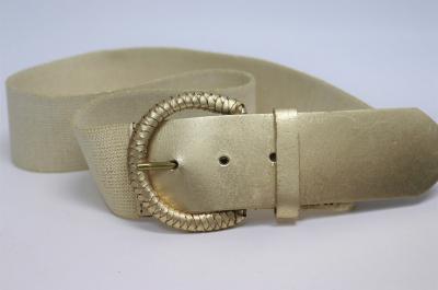 золотой эластичный хлопковый ремень