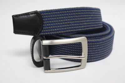 сине-серый эластичный ремень без пряжки