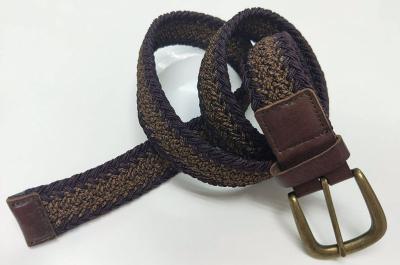 коричневый эластичный плетеный ремень