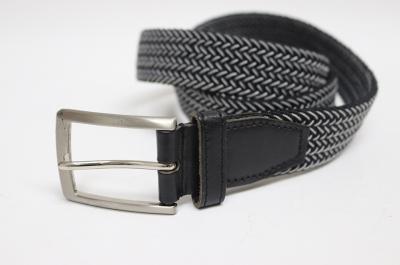 черно-белый плетеный ремень