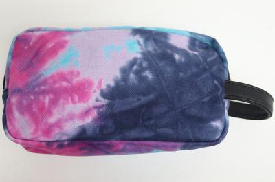 окрашенная вручную парусиновая косметичка